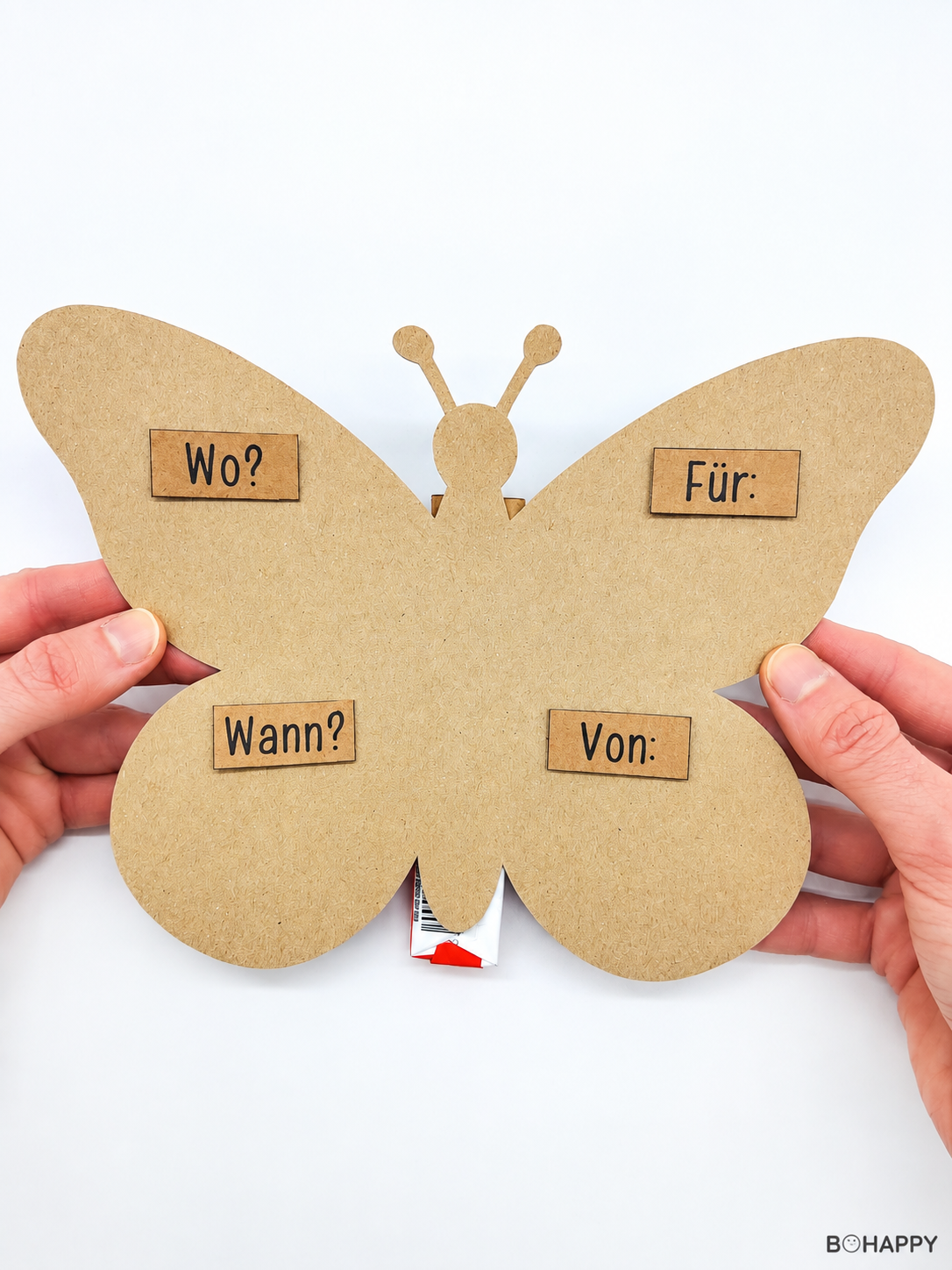 Bunte Schmetterling Einladung mit dem Schriftzug Du bist eingeladen